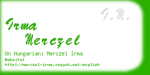 irma merczel business card